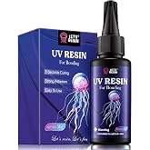 LET'S RESIN 50g Upgrade UV Resin for Bonding, Fast Curing in Seconds | Clear UV Adhesive, Jewelry UV Glue Adhesive for Welding, UV Resin Glue for Glass, Plastic Repair, Craft Decor, Quick-Curing