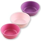 Re-Play 12 oz. Toddler Bowls Set of 3 - Kids Deep-Walled, Durable &amp; Reusable Snack and Meal Bowls, Dishwasher &amp; Microwave Safe, BPA-Free, Made in USA from Recycled Plastic, Princess