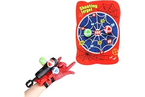 YOTOY Sports and Outdoors Games for Kids Age 8-12: Spider Dart Board with Web Shooters, 10 Velcro Sticky Balls, Toys for 3 4 5 6 7 8 9 10 11 12 Year Old Boys Girls - Birthday Gift Ideas