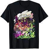 Splatoon Abstract Painted Logo Portrait Graphic Tees T Shirts for Men and Women