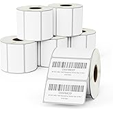 BETCKEY - 2.25" x 1.25" (57 mm x 32 mm) Multipurpose Removable Film Label - Durable Waterproof - Compatible with Zebra & Rollo Label Printer [6 Rolls, 6000 Labels]