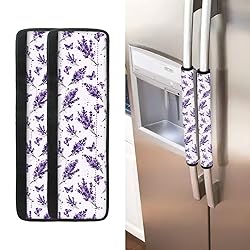 ASQVTIFE Lavender Refrigerator Handle Covers Set of