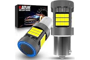 1156 BAU15S LED Bulb, KATUR Canbus 500% Brightness 3000LM 6000K Xenon White with Cooling Fan 7507 PY21W LED for Back up Light