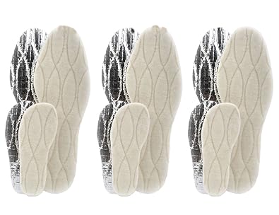Die Schuhanzieher 3 Paar Set Thermosohlen mit Aluminium Unterseite und Echter Lammwolle z2391