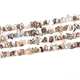 32 Inches 5-8mm Natural Botswana Agate Chip Gemstones Free Form Tumbled Semi Precious Irregular Strand Drilled Stone Beads for Jewelry Making