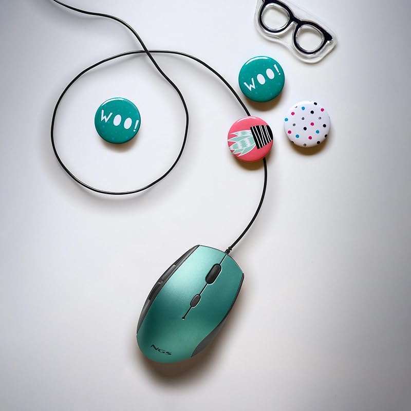 Moth Ice - Rato Ótico com Cabo USB e Adaptador USB-C Incluído