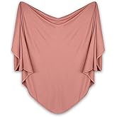 K E L O R Swaddle Blankets, Baby Swaddling Wrap Nursery Blanket for Boys & Girls Unisex, Soft 95% Viscose from Bamboo and 5% Spandex, Large 45 x 45 inches, Smooth Blush Pink