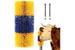 AmNooL Soft Cow Brush Livestock Scratching Brush, Grooming Kit for Horse, Cattle, Sheep, Pig, Alleviates Itching, Durable, Easy Installation, Blue, Gray, Earthy Tone, For Livestock Owners/Handlers