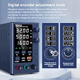 NANKADF DC Power Supply 0-30V 0-5A Variable Bench Supply Encoder USB view 3