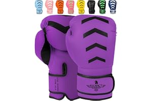 Exxact Sports Knockout Youth Boxing Gloves for Kids (3-15 Years) with Padded Protection and Wrist Support, Durable Engineered Leather Kids Boxing Gloves for Sparring, Muay Thai and Boxing