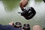 Valiant Fun 1L Portable Camping Whistling Kettle Blue view 2