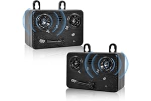 FETUIO Anti Barking Device for Dogs, 2 Pack Ultrasonic Dog Barking Control Devices Bark Box with 3 Modes, 50FT Sonic Barking Deterrent Dog Barking Silencer, Indoor Outdoor Use. (Black)