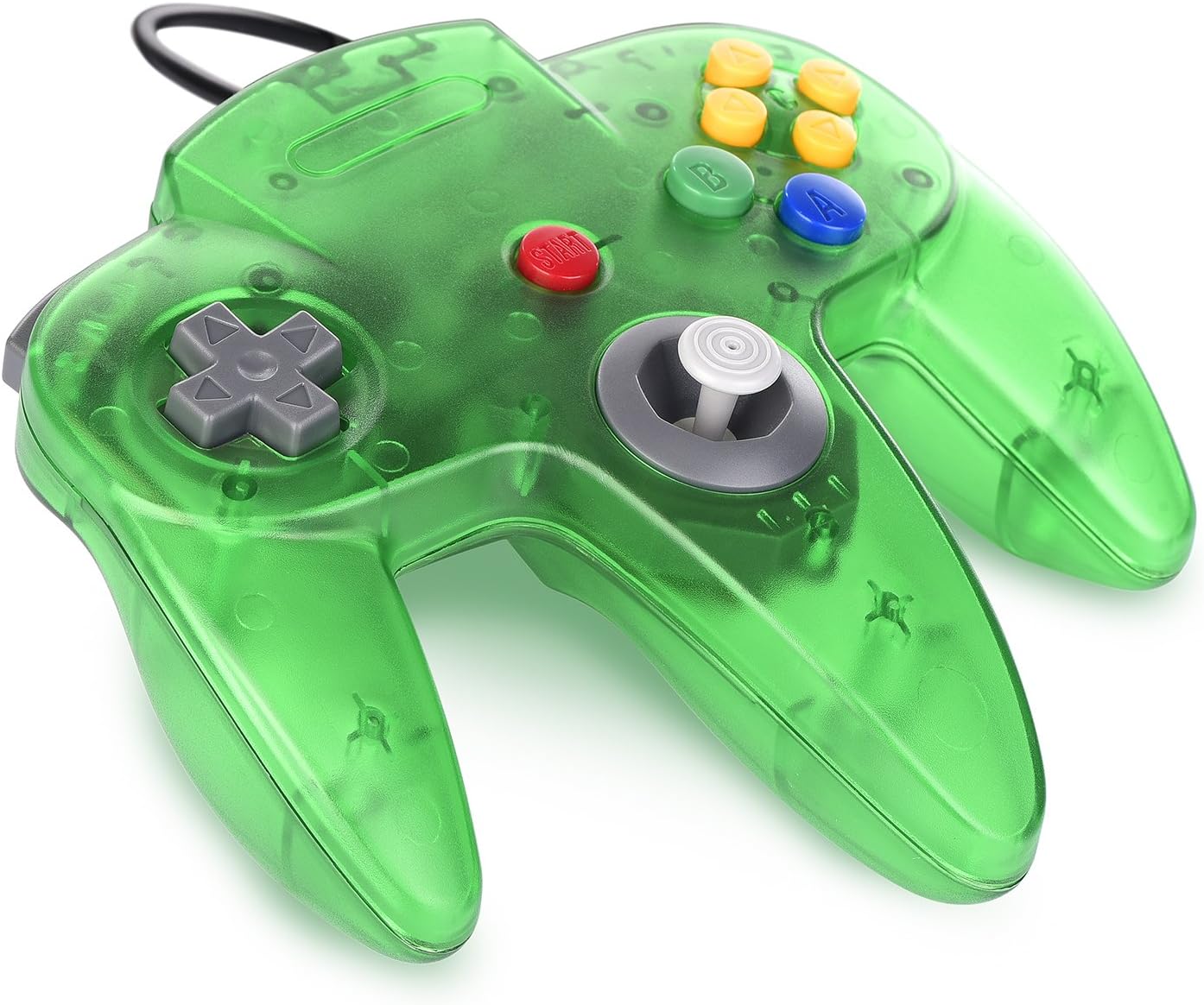 miadore Classic N64 USB Controller,Plu g& Play,Retro Wired Gamepad Joystick Game Controller for Windows PC,Mac,Linux,Raspberry Pi 3 (Clear Green) - Image 3