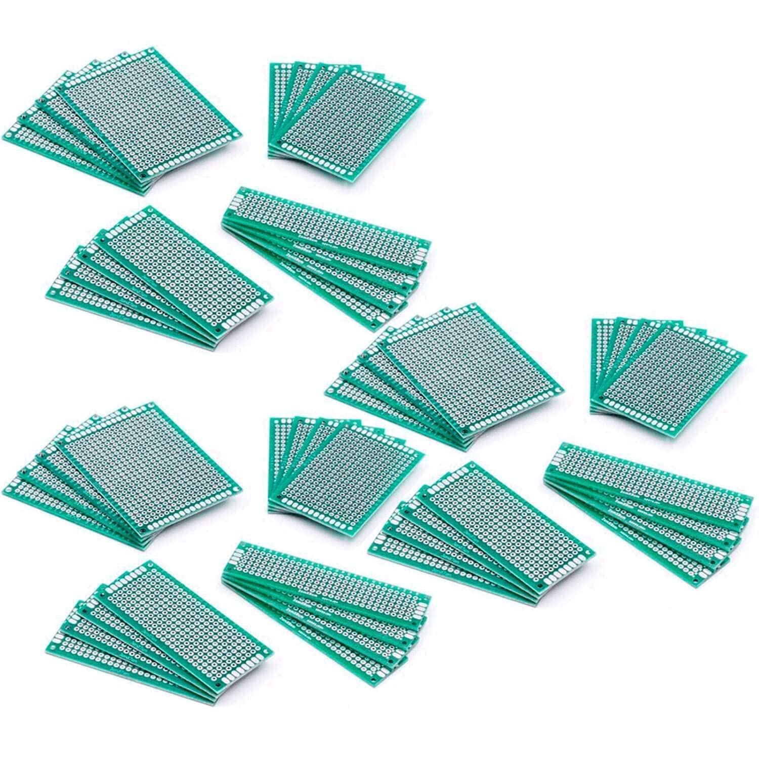 AZDelivery 3 x Set of 16 PCB Prototyping Board Perforated Cards compatible with Arduino including E-Book!