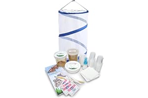 NATURE GIFT STORE Nature Gifts Live Butterfly Kit - School-Sized Educational Experience with 32 Painted Lady Caterpillars - Pop-Up Cage, and Comprehensive Rearing Supplies for Classroom Engagement