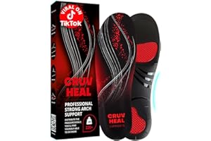 (220+lbs) Plantar Fasciitis High Arch Support Insoles Inserts Men Women - Orthotic Insoles High Arch for Arch Pain - Boot Wor