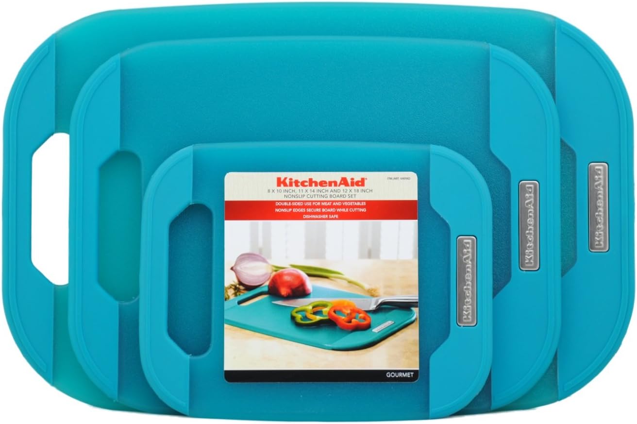 KitchenAid Doublesided Nonslip Edges Secure Cutting Board 3 Pack