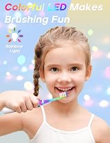 Seago SG-977 Kids Electric Toothbrush 3-12 Blue Giraffe 8 Heads 4 Modes view 2