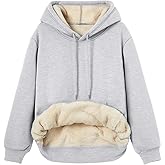 Trendy Queen Women's Winter Fleece Sherpa Lined Hoodie Casual Warm Pullover Hooded Sweatshirt