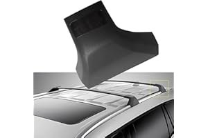 YUNHECAM Left Rear Roof Rack Rail Cover End Cap for 2020-2024 Toyota Highlander Limited Platinum XLE XSE (Not L, LE), Black ABS Roof Luggage Cargo Exterior Protection Shell Trim Replacement
