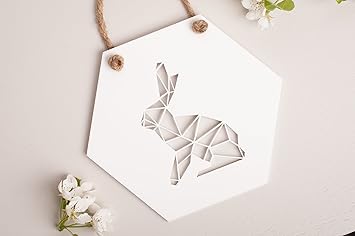 Amazonde Acryl Hase Kaninchen Geometrische Art Wand