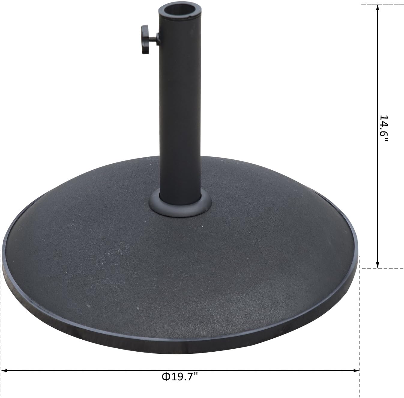 Outsunny 20 Round Cement Umbrella Base Concrete Stand Holder Offset Black Amazon Ca Home Kitchen