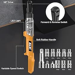 3/8" Cordless Ratchet Wrench, Compatible with