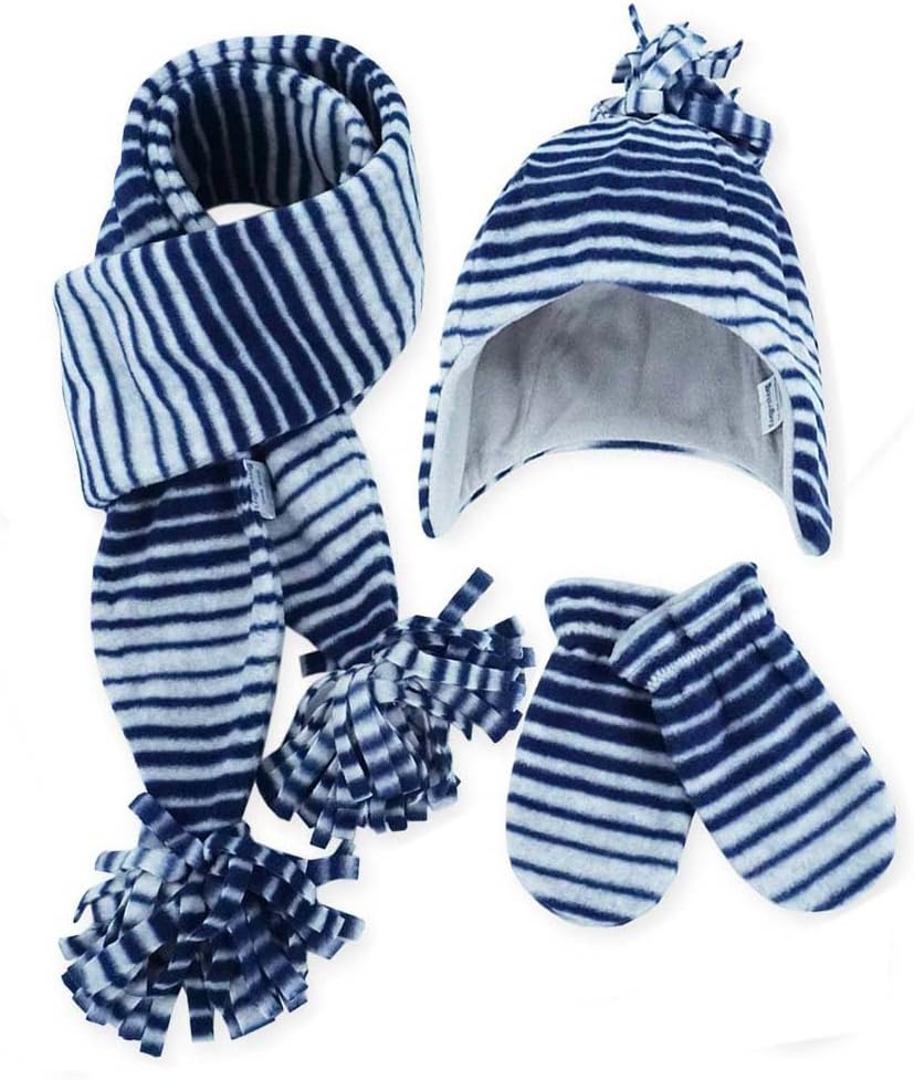 Todder Baby Kids Girls' Boys' Hats Scarf Mittens Sets, Keepersheep Winter Polar Fleece Earflap Hats Set