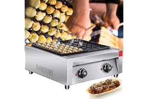 56 Holes Commercial Takoyaki Maker, Electric Takoyaki Pan, Automatic Temperature Control, Nonstick Takoyaki Grill Pan, Easy S