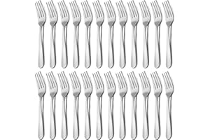 24-Piece Dinner Forks Set, Funnydin 7.1 Inches Stainless Steel Forks Silverware, Durable Table Forks Set, Use for Home, Hotel