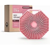 Sud Scrub® Antimicrobial Silicone Body Scrubber, Exfoliating Body Scrubber for Sensitive Skin, Eco Friendly Shower Scrubber for Body, Silicone Body Brush for Showering, Pink