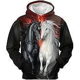 Zenzenze Wolf Hoodies for Boys Girls 3D Printed Hooded Sweatshirts Long Sleeve Pullover Hoodie with Pocket 6-16 Years