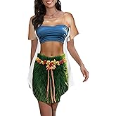 Seizesoul Women's Hawaiian Funny Bikini Shirt Cover Up Short Sleeve Beach Luau Party Baggy Body Printed T Shirt Dress