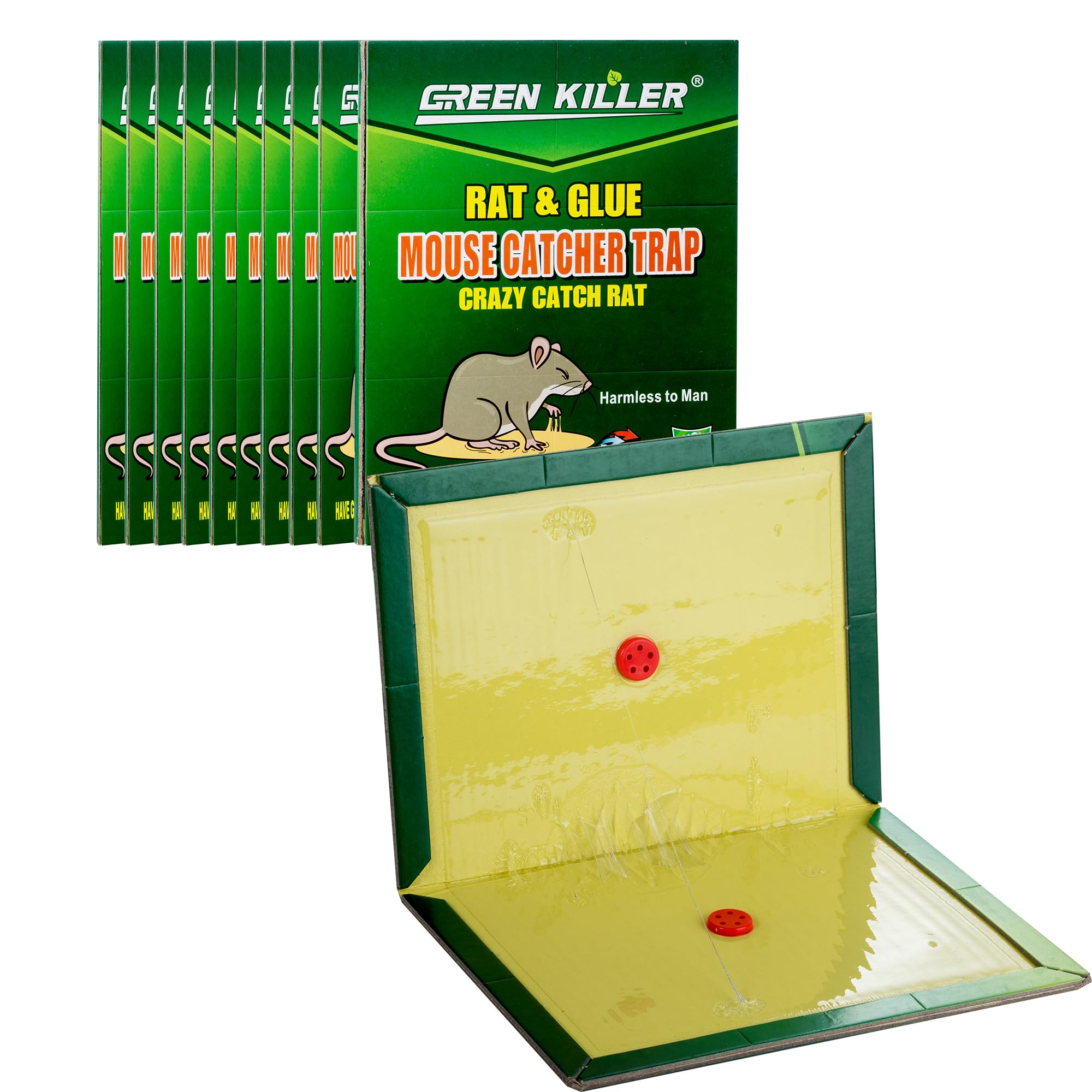 Photo 1 of 10-Pack Large Mouse Glue Traps with Enhanced Stickiness, Rat Snake Sticky Pad Board for House Indoor Outdoor, Easy to Set, Extra Large