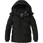 ZSHOW Boys' Winter Coat Waterproof Warm Quilted Puffer Jacket with Removable Hood
