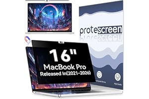 Magnetic Privacy Screen Protector Compatible with MacBook Pro 16 Inch (2021-2026, M1, M2, M3, M4, M5), Removable Anti Spy Blu