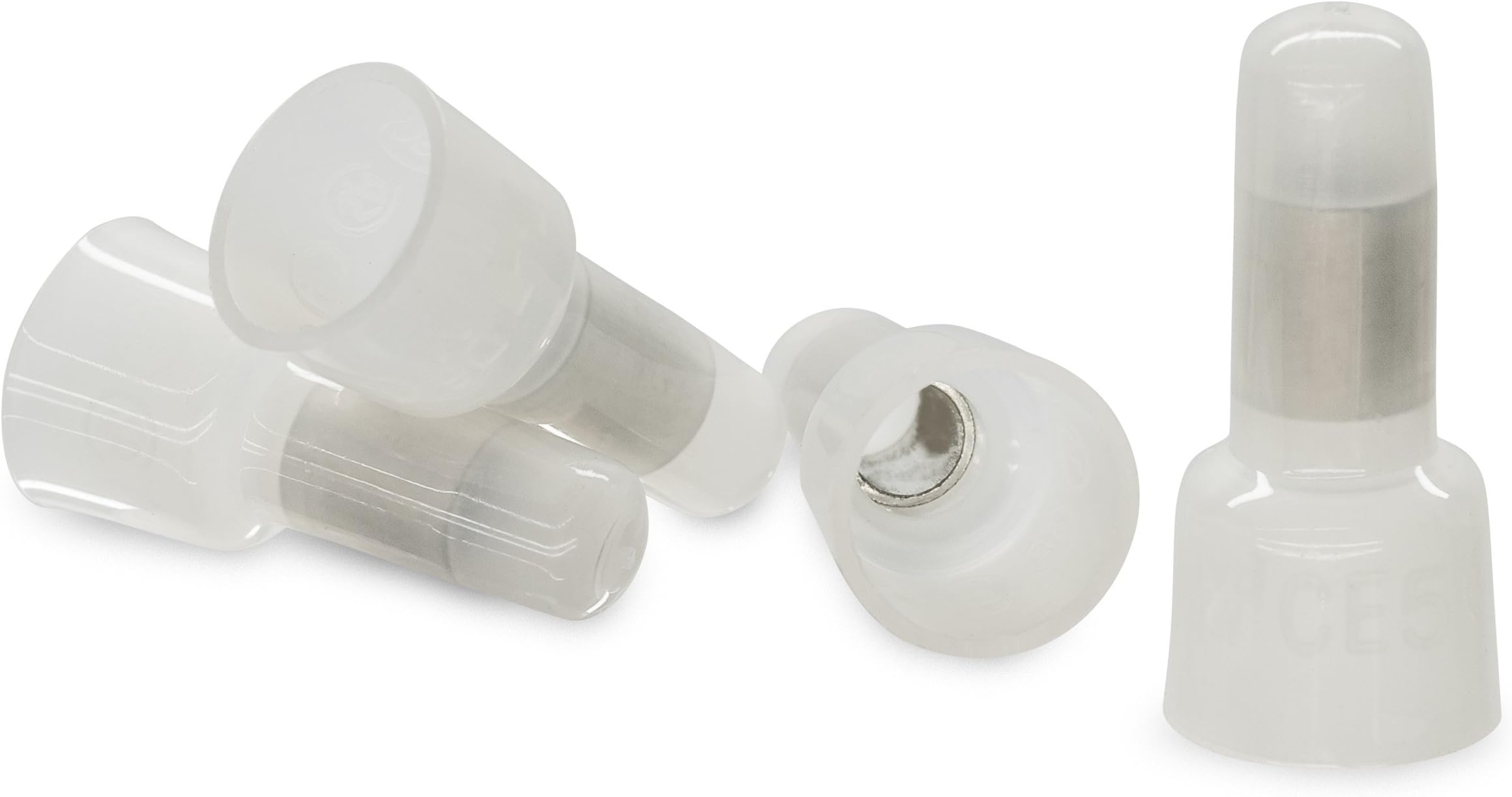 Closed End Crimp Terminal, Nylon Wire Connector, Tin-Plated Copper Core, CE5, 12-10 Gauge - UL Listed - Pack of 100
