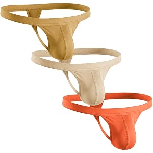 Real Men Nylon Mesh & Modal Thongs - ABCD Custom Pouch Size - Waist XS-5XL