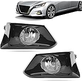 DLAA Fog Lights For Nissan Altima/Teana 2019 2020 2021 Front Fog Lamps Kit Car Styling Spot Light With Cables, Clear Lens - 1 Pair