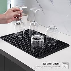 Silicone Dish Drying Mat, Non-Slip Easy Clean Sink