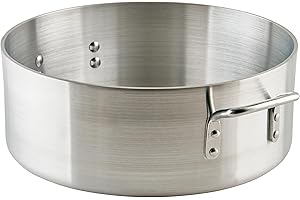 Winco ALBH-15 6.0mm Aluminum Brazier Pan, 15-Quart