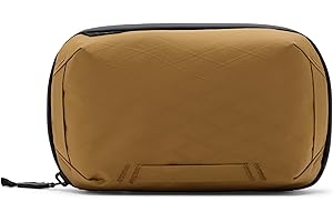 Peak Design Tech Pouch, Coyote, Electronics Organizer for Travel or Everyday Carry, Origami-Style Storage, Cable Pass-Through, Weatherproof, Gear Carry Bag for Men and Women