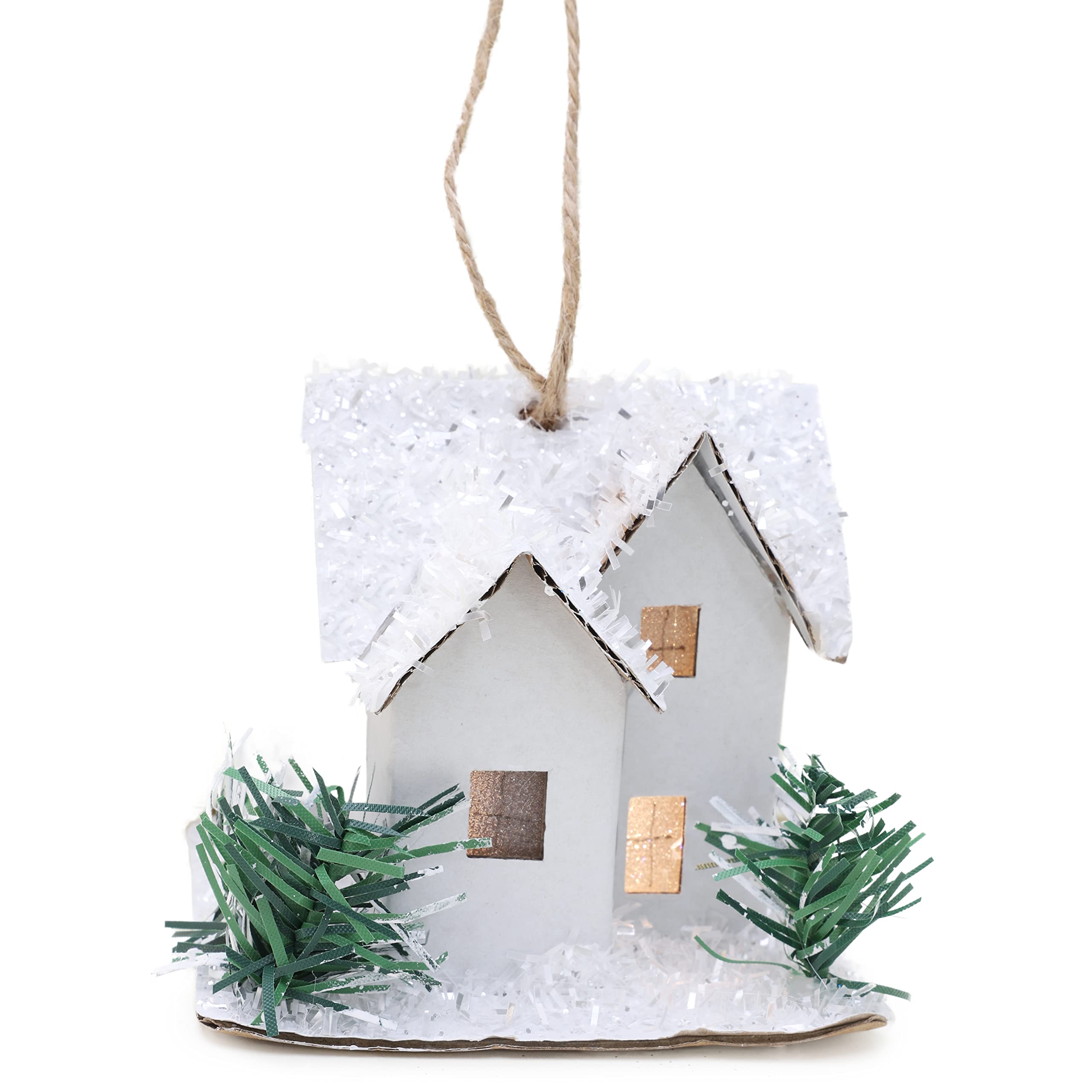 Christmas Concepts® 10cm (4") LED Light Up Hanging House Christmas Tree Decoration - Christmas Decorations