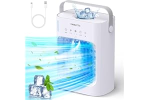 XAMATTS Portable Air Conditioners,4 in 1 Mini Air Conditioner Fan, 700ml Personal Small Desk Air Cooler Fan, Humidifier,Night