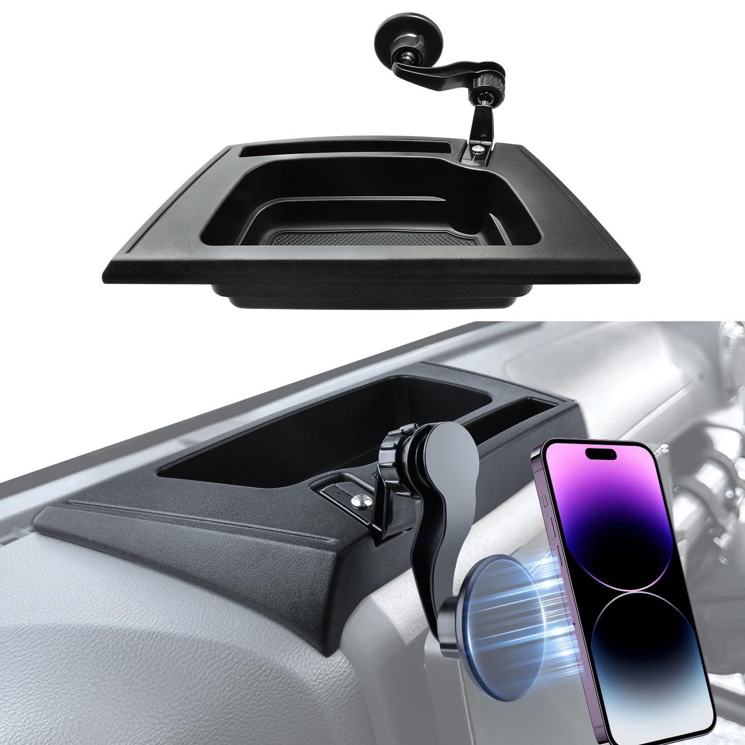 Photo 1 of ZKJAYOE Magnetic Phone Mount for Jeep 2011-2017 Wrangler JK JKU - Dashboard Phone Holder with Magsafe for Jeep Wrangler Accessories (Not for JL JLU JT)