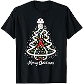 Nurse Christmas Tree Shirt Stethoscope Nursing NICU RN LPN T-Shirt