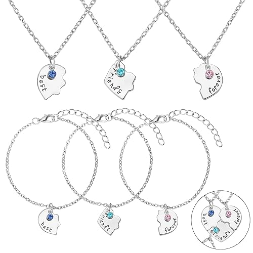 Pcs Best Friends Forever and Ever BFF Necklaces and Bracelet