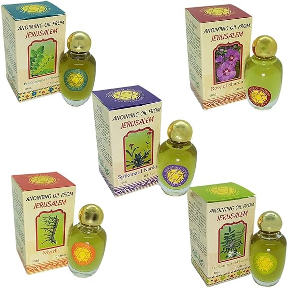 5 different Anointing Oil of Jerusalem Scent oil Biblical