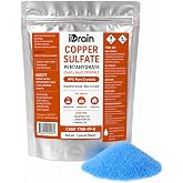 iDrain Copper Sulfate Crystals 1 lb &ndash; 99% Pure Copper Sulfate Powder Pentahydrate &ndash; Industrial Grade Cupric Sulfate/Blue Vitriol for Electroplating, Etching, Patina &amp; Lab Use &ndash; Resealable Pouch