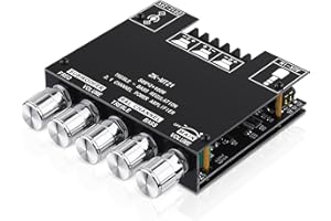 Bluetooth 5.0 Audio Amplifier Board, ZK-MT21 2.1 Channel 50W X 2+100W Mini Subwoofer Power Amp HiFi Digital Audio Amp Module 